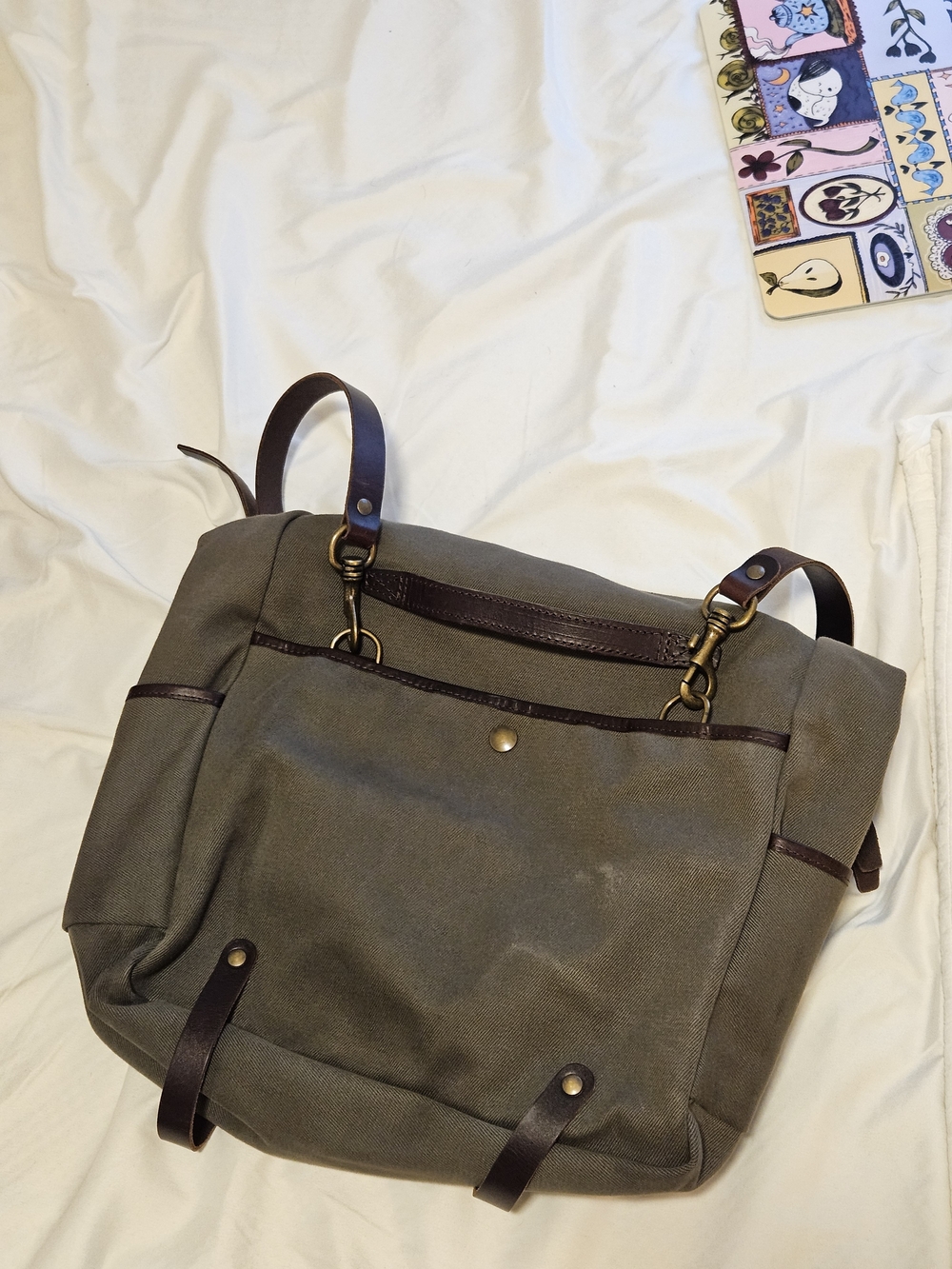Bleu De Chauffe Gaston Tool Bag Musette Khaki